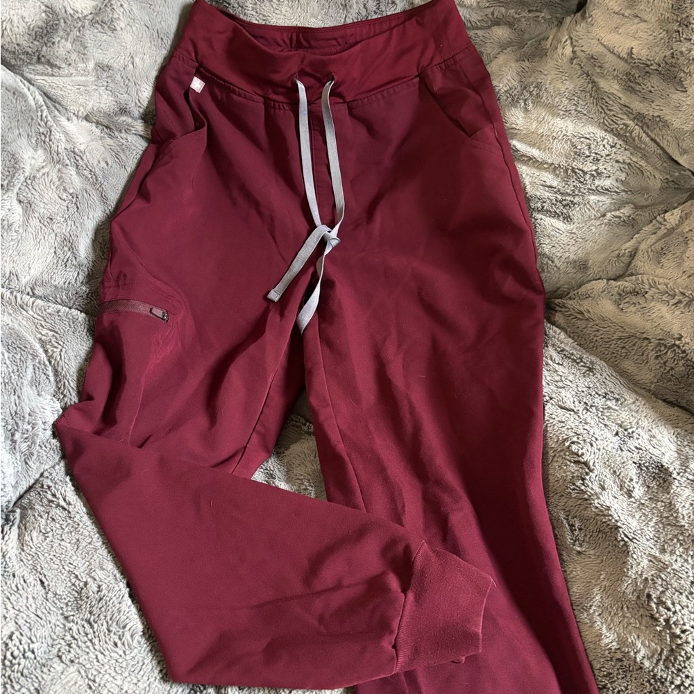 Figs Burgundy Zamora Joggers